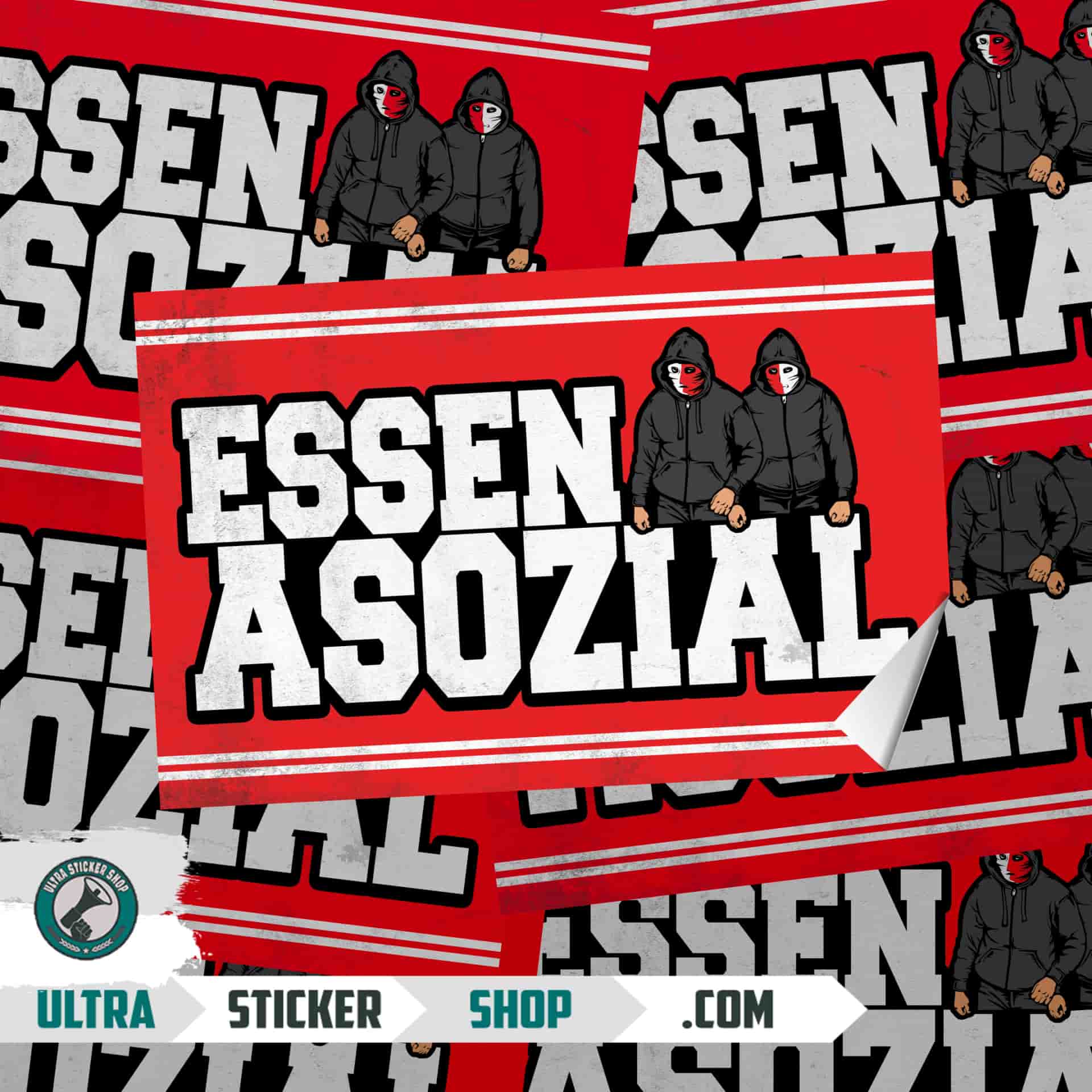 Essen asozial Aufkleber
