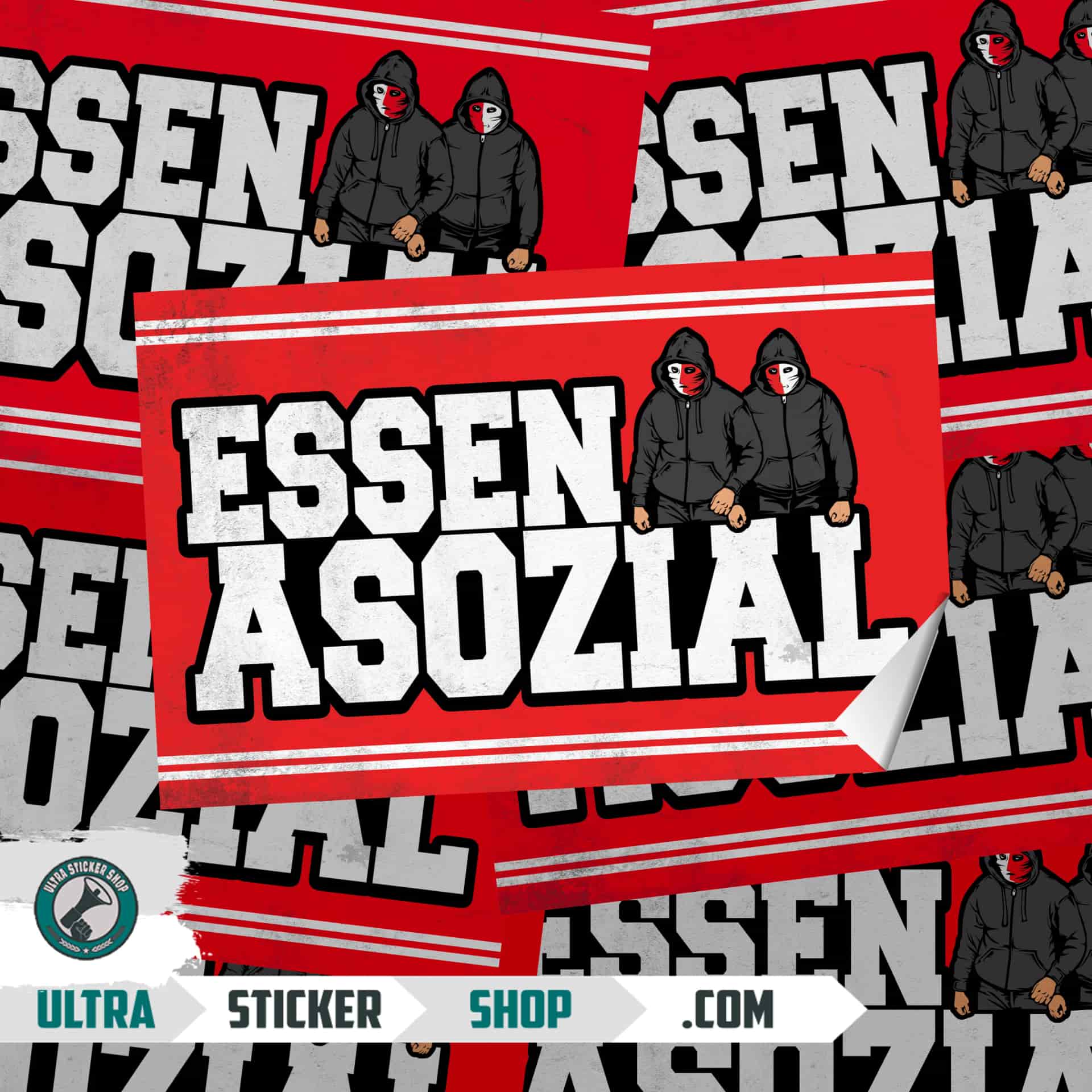 Essen asozial Aufkleber