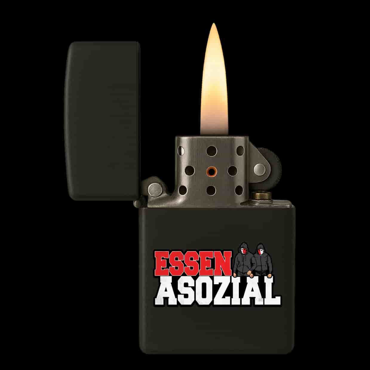 Essen asozial Feuerzeug