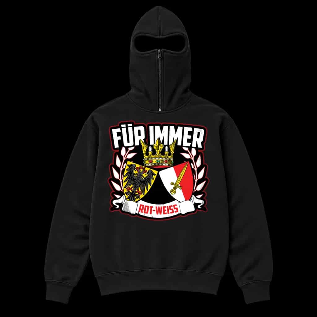 Für Immer rot-weiss Ninja Kapuzenpullover