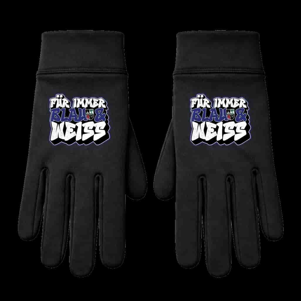 Fur immer blau & weiss Handschuhe