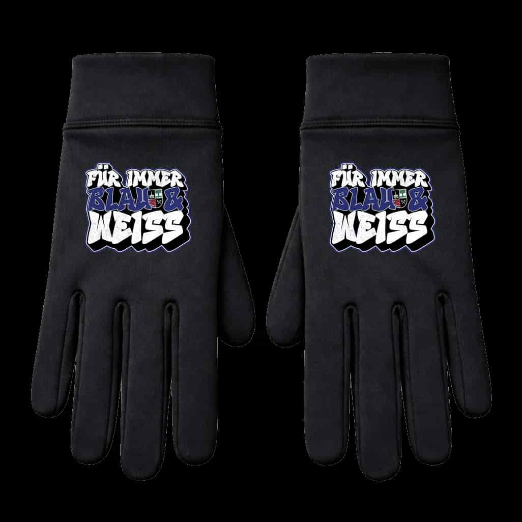 Fur immer blau & weiss Handschuhe