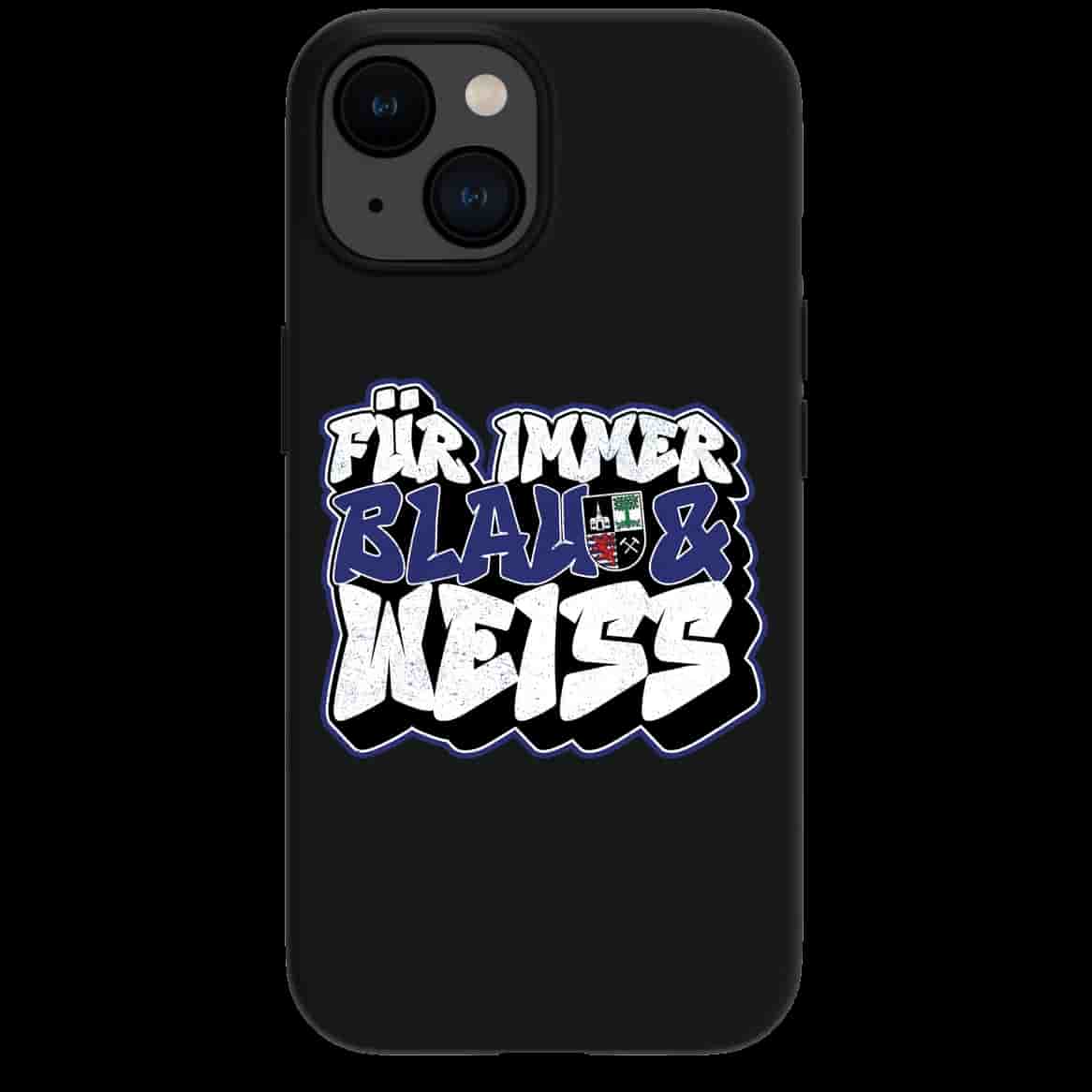 Fur immer blau & weiss iPhone-Hülle