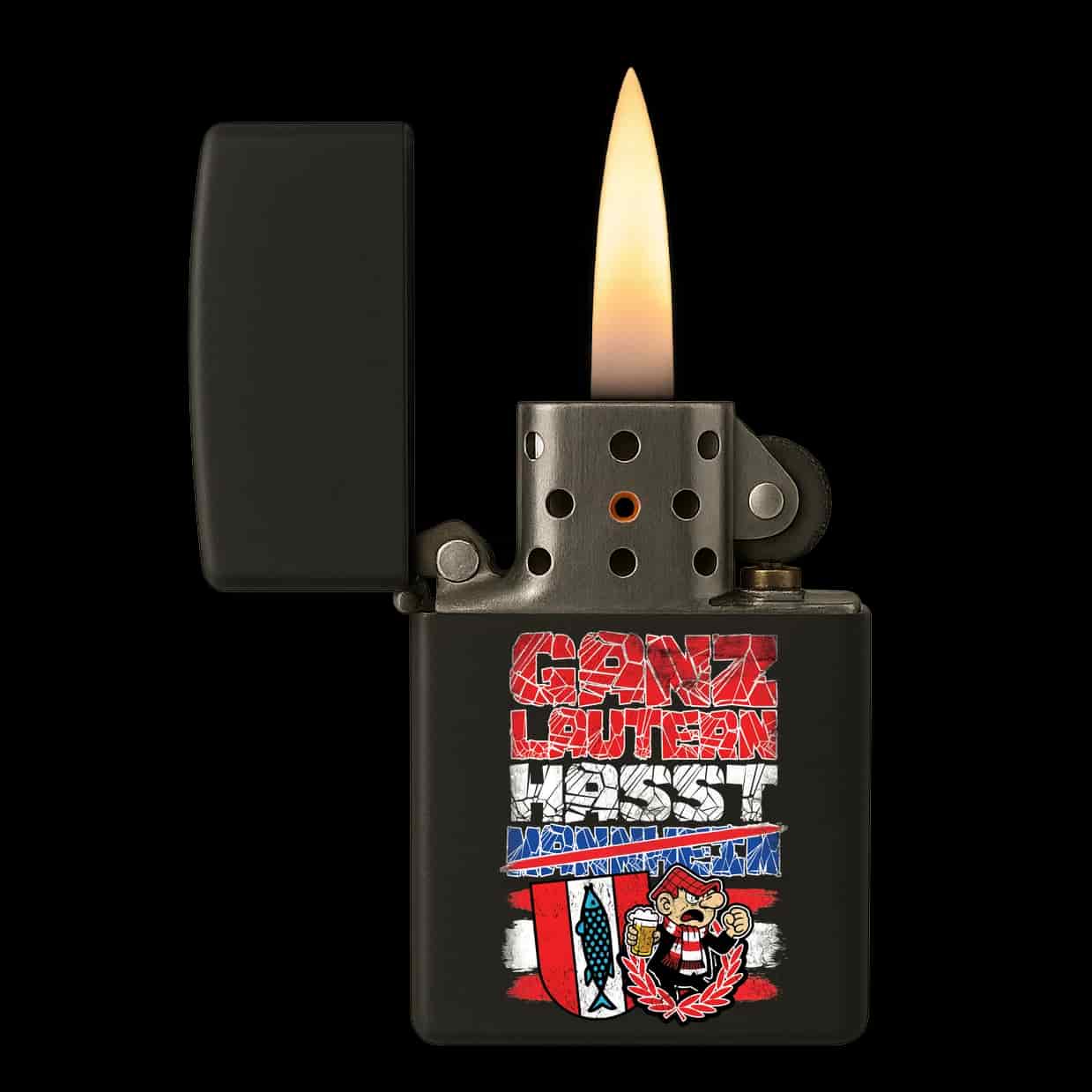 Ganz Lautern hasst Mannheim Feuerzeug