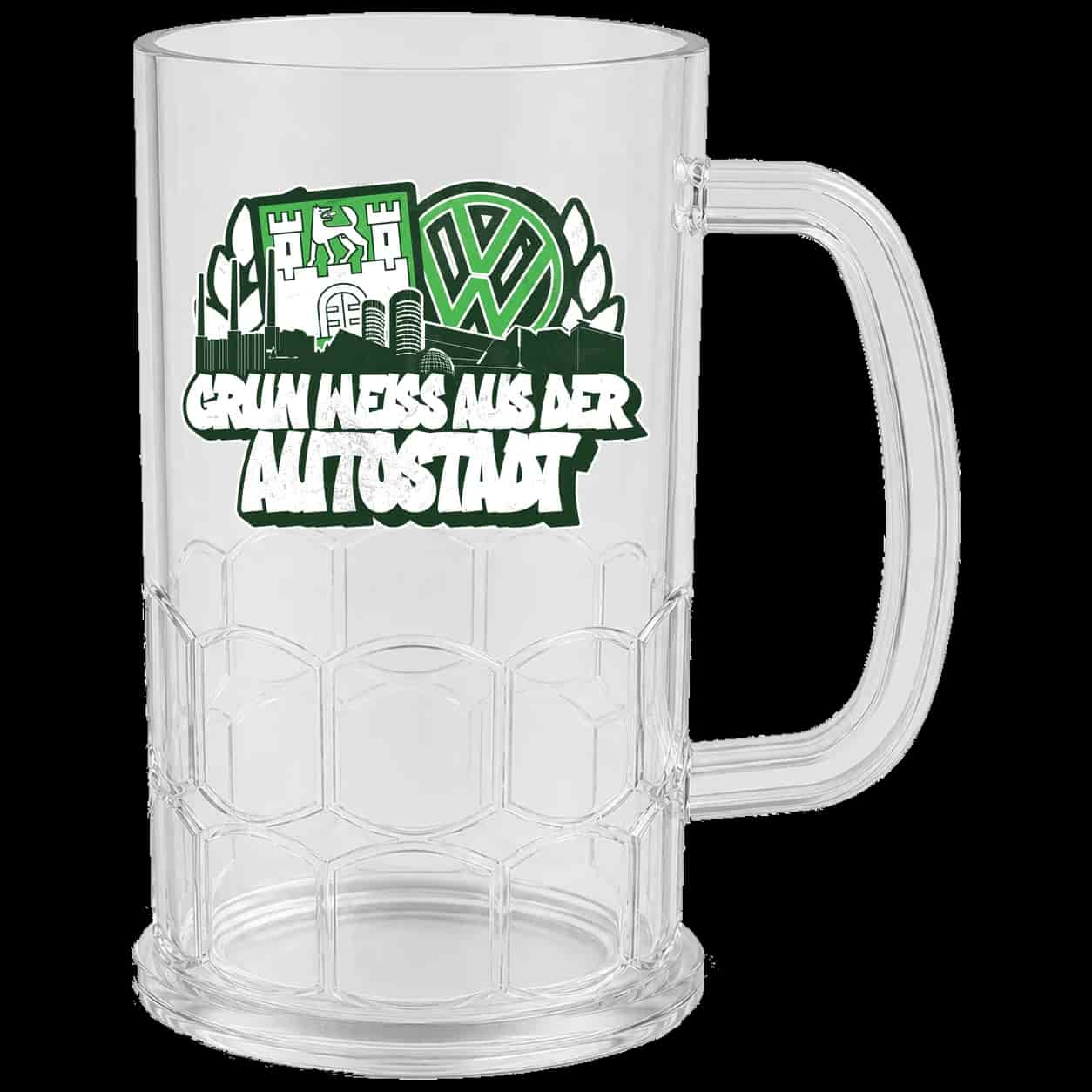 Grün weiss aus der autostadt Bierkrug