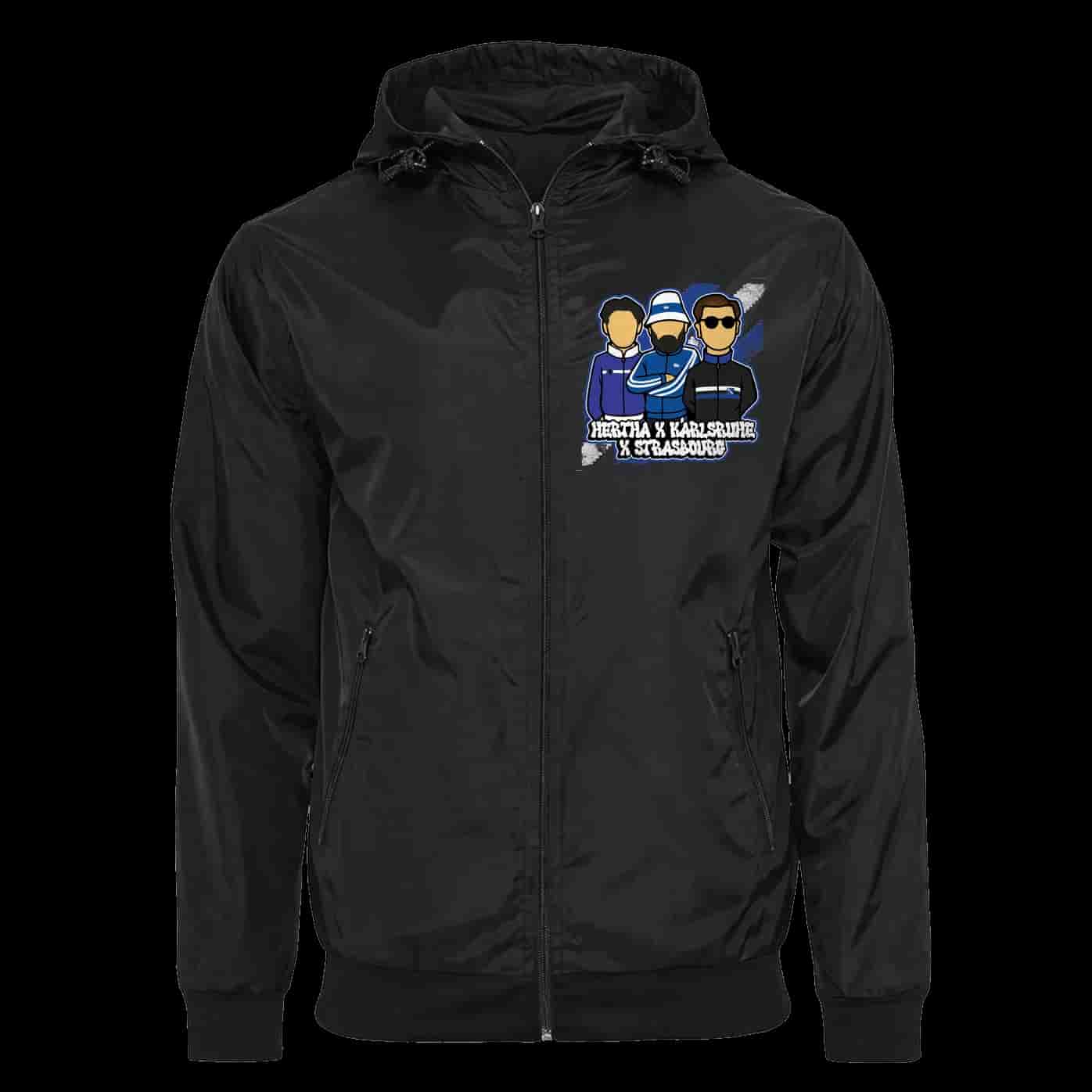 Hertha X Karlsruhe X Strasbourg Jacke mit abnehmbarer Balaclava