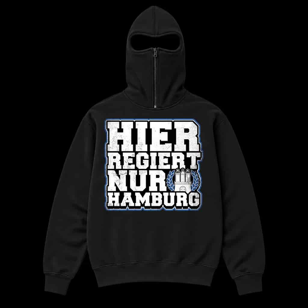 Hier regiert nur Hamburg Ninja Kapuzenpullover