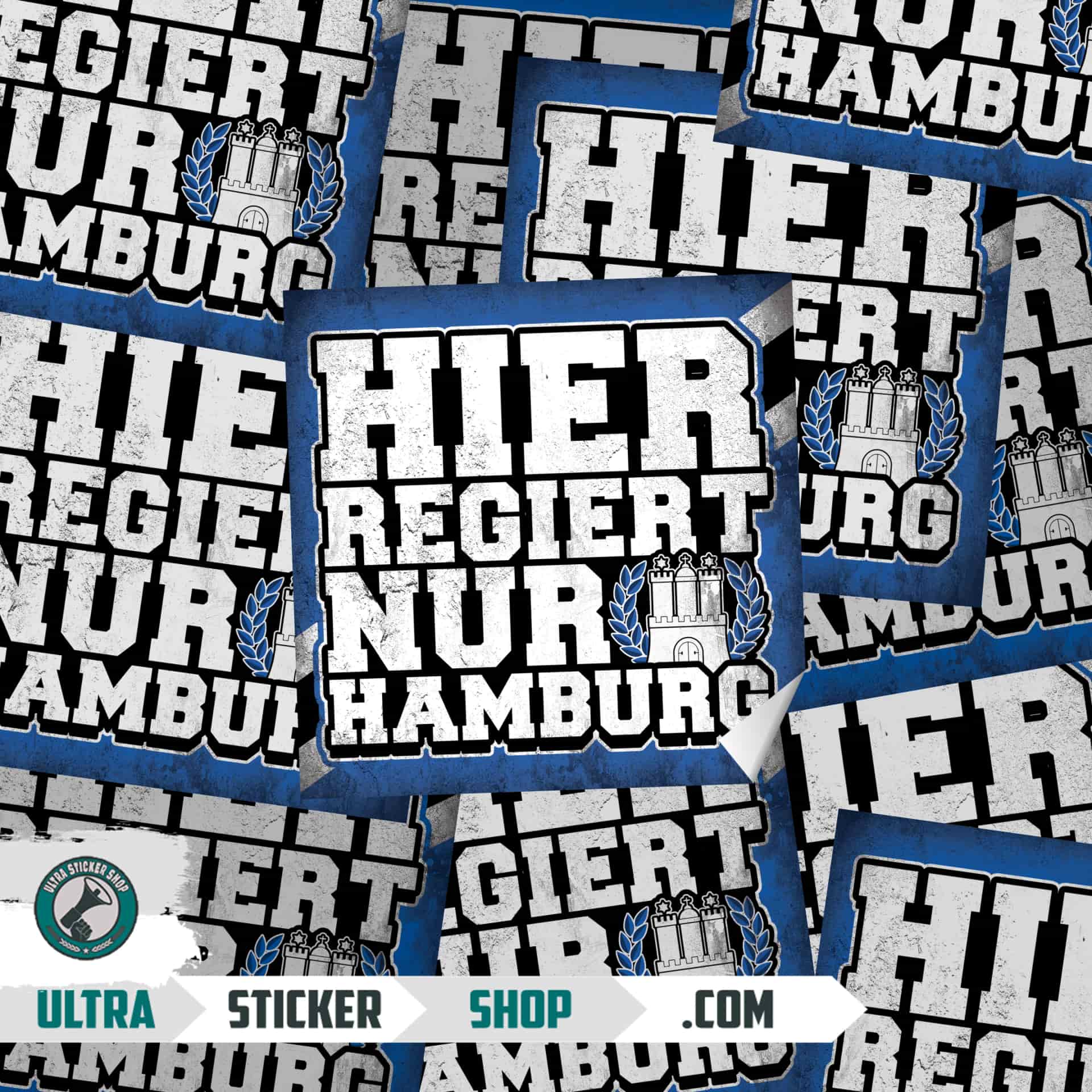 Hier regiert nur Hamburg Aufkleber