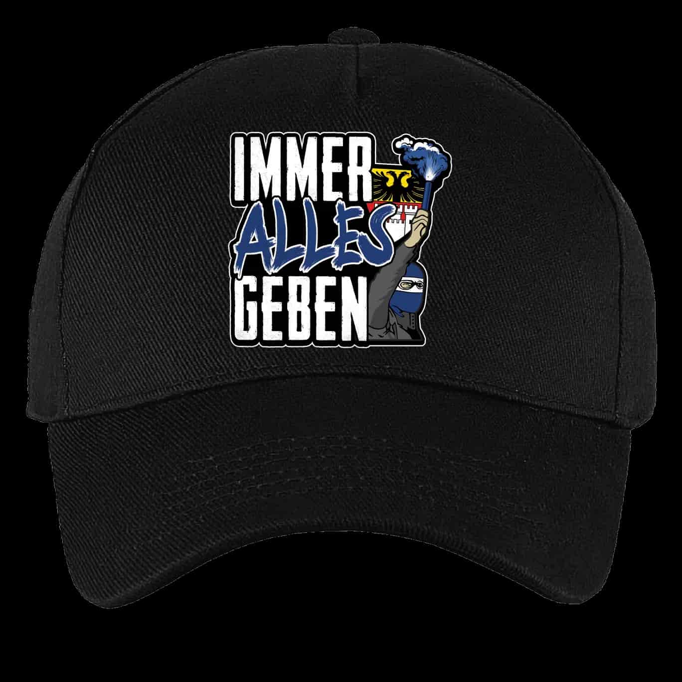 Immer alles geben Kappe