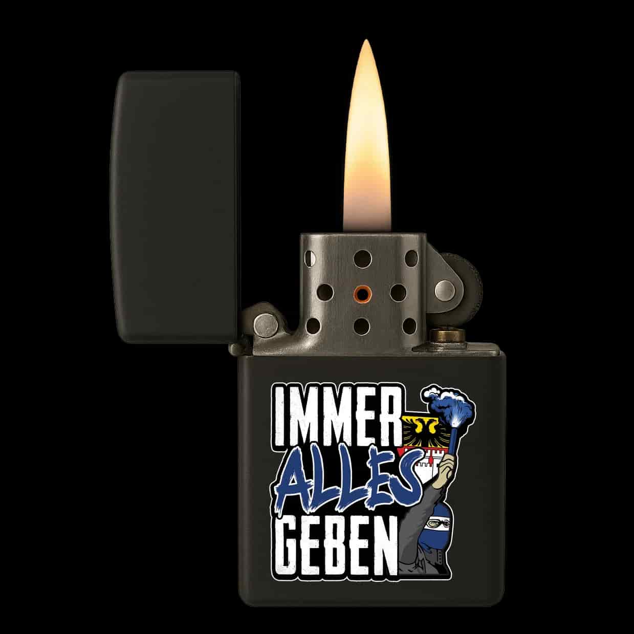Immer alles geben Feuerzeug