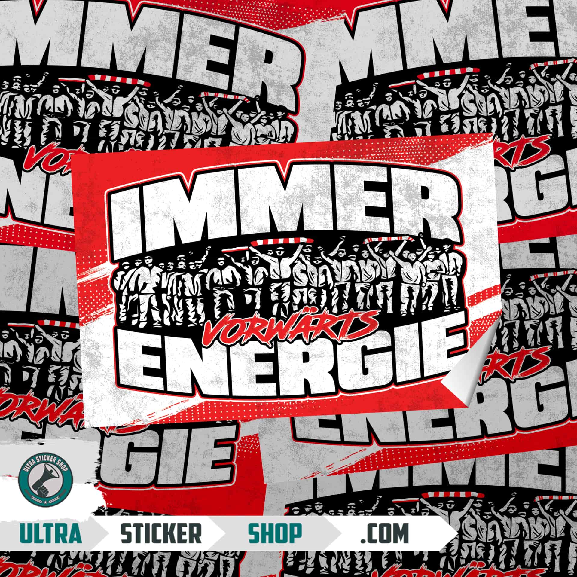 Immer vorwärts Energie Aufkleber