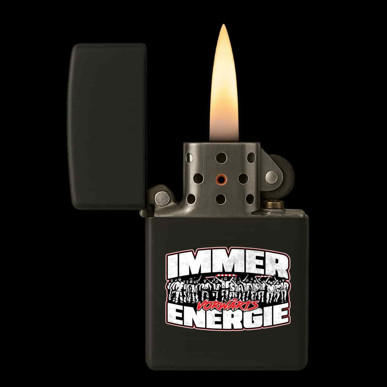 Immer vorwärts Energie Feuerzeug