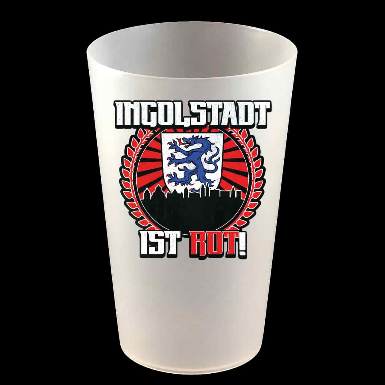 Ingolstadt ist rot Hartbecher