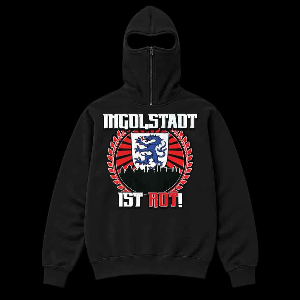 Ingolstadt ist rot Ninja Kapuzenpullover