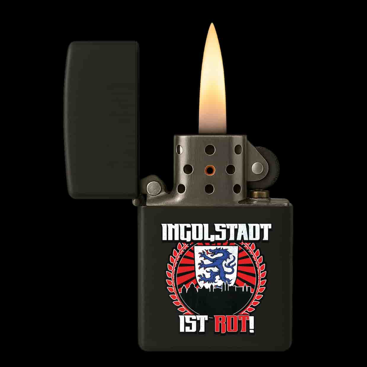 Ingolstadt ist rot Feuerzeug