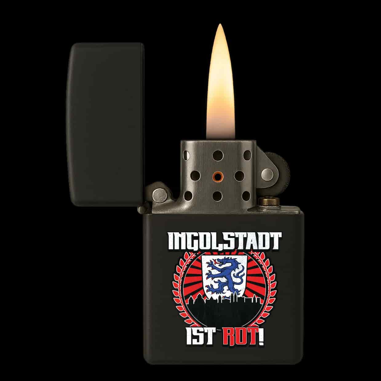 Ingolstadt ist rot Feuerzeug