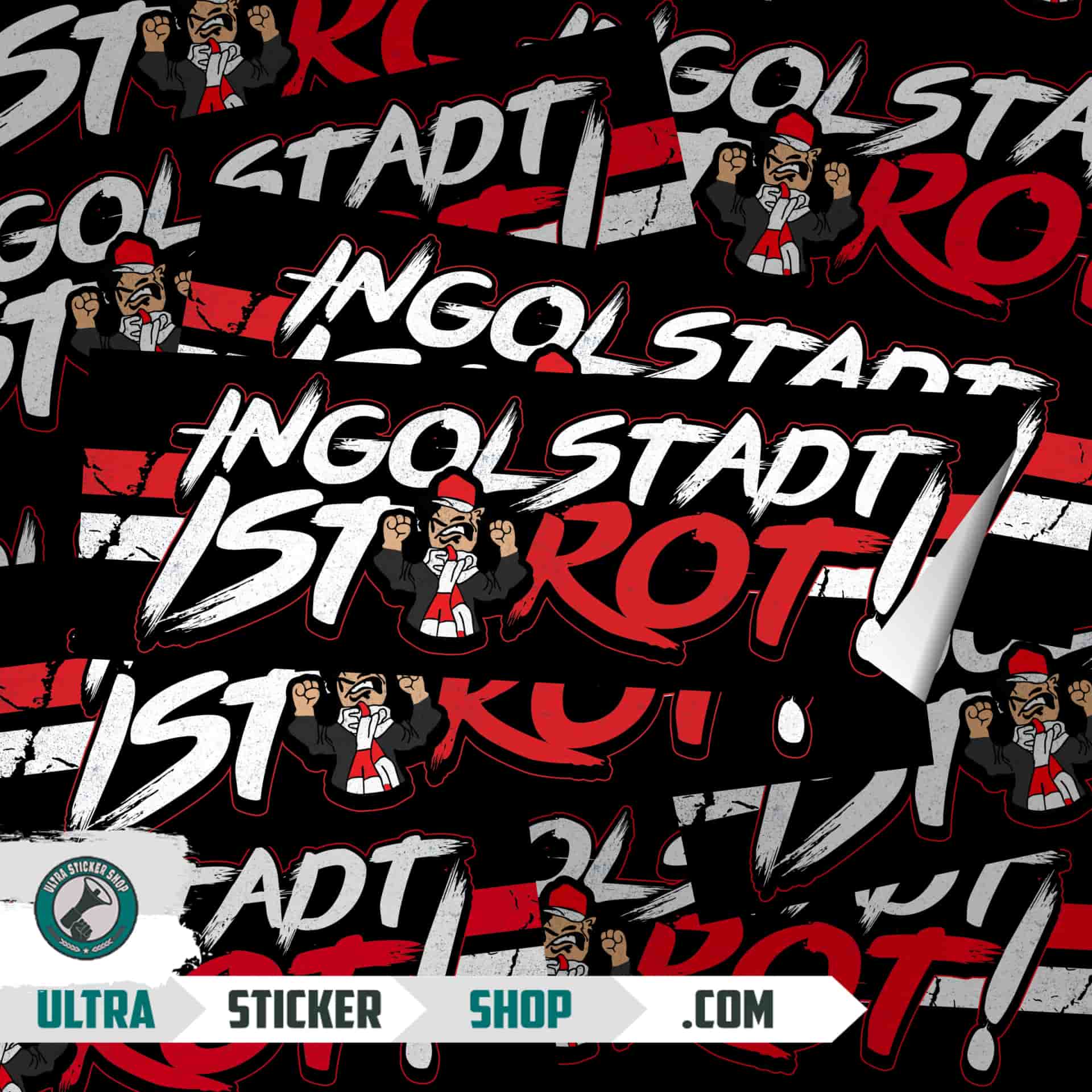 Ingolstadt ist rot! Aufkleber