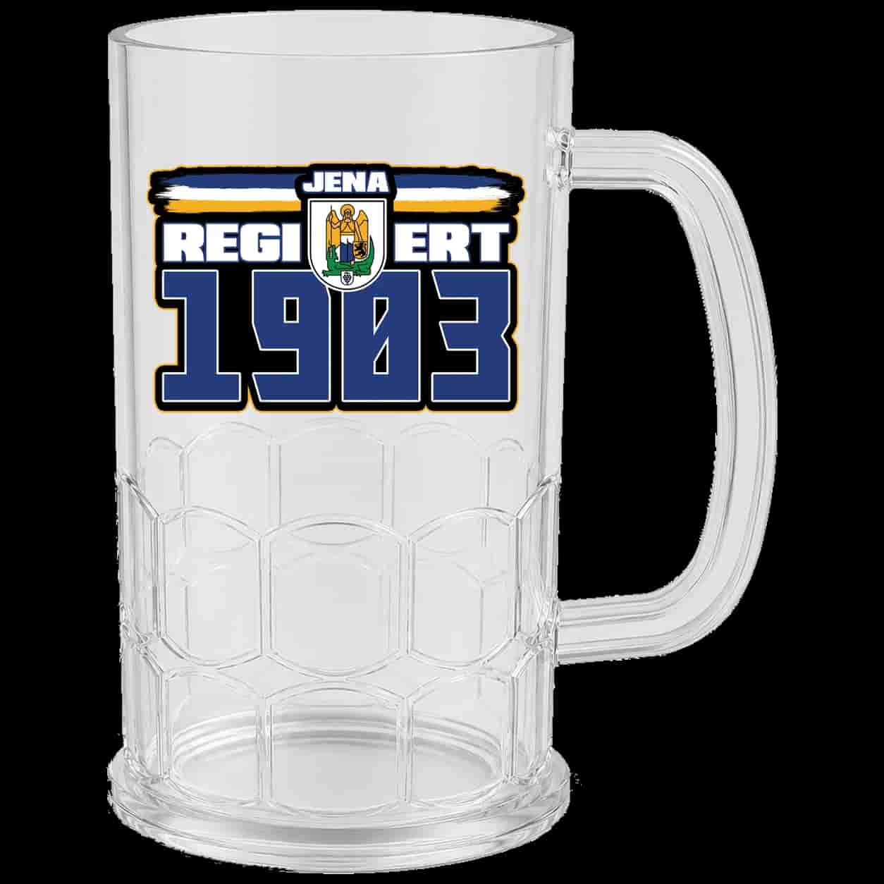Jena regiert Bierkrug