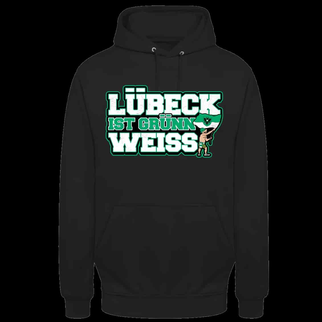 Lübeck ist Grünn weiss Hoodie