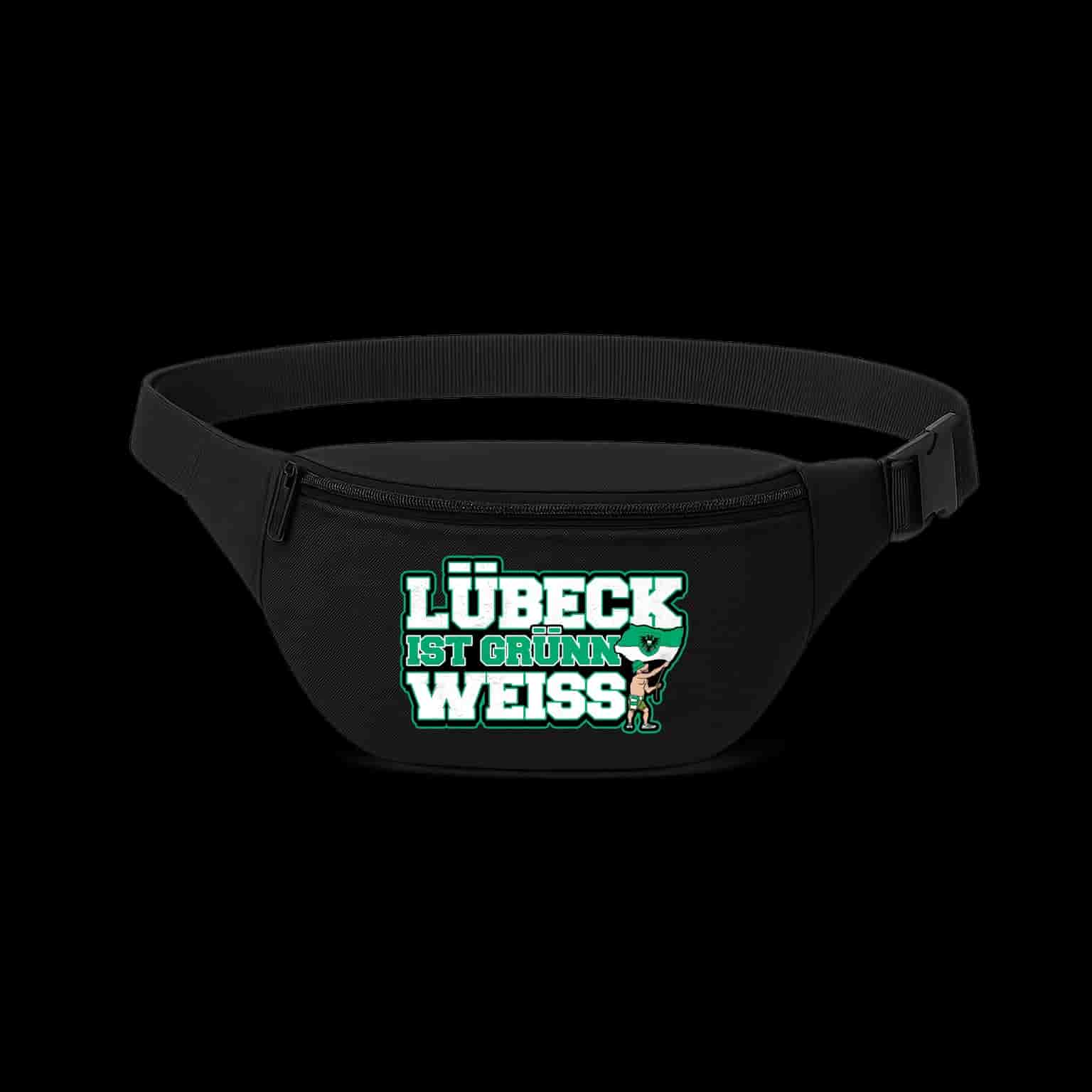 Lübeck ist Grünn weiss Gürteltasche