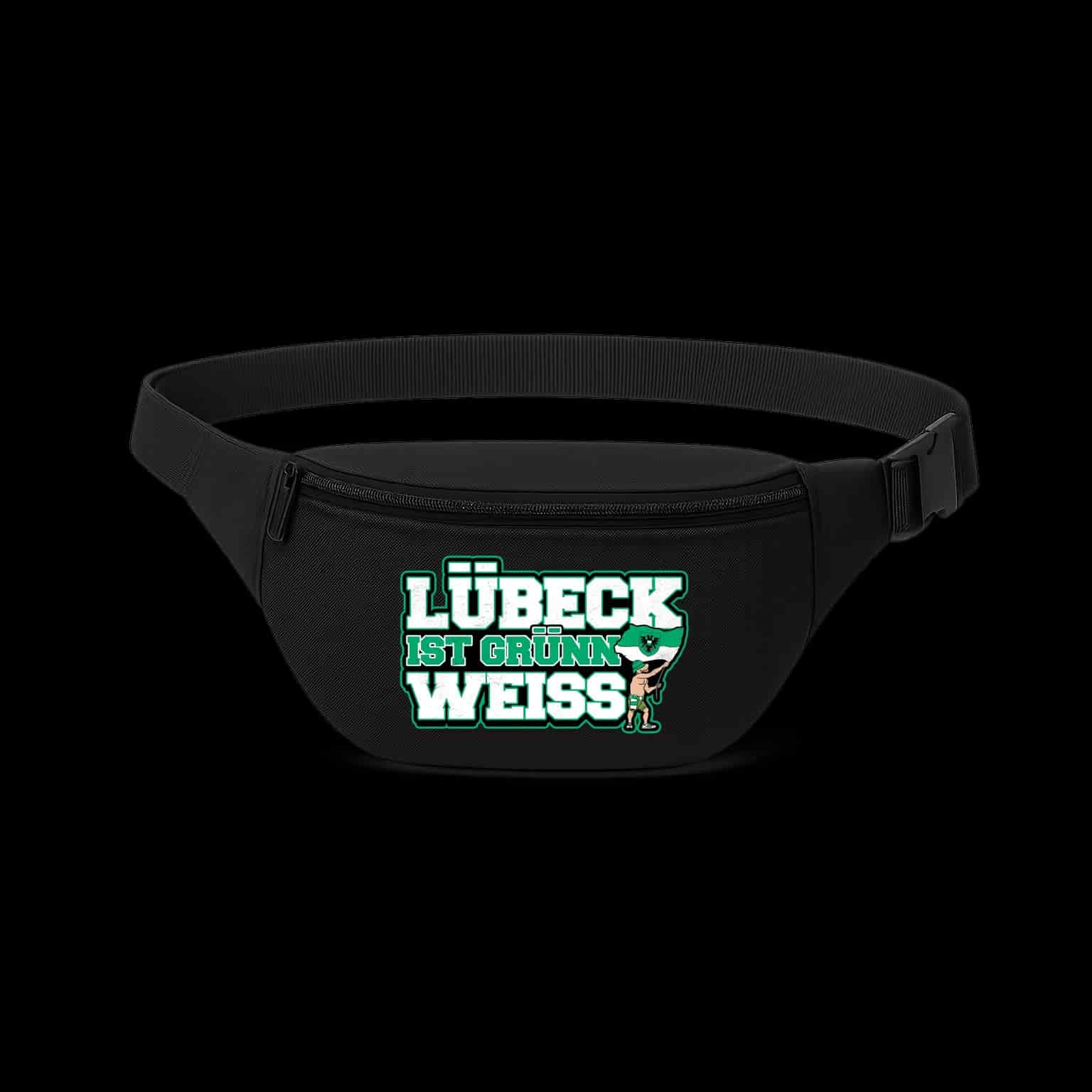 Lübeck ist Grünn weiss Gürteltasche