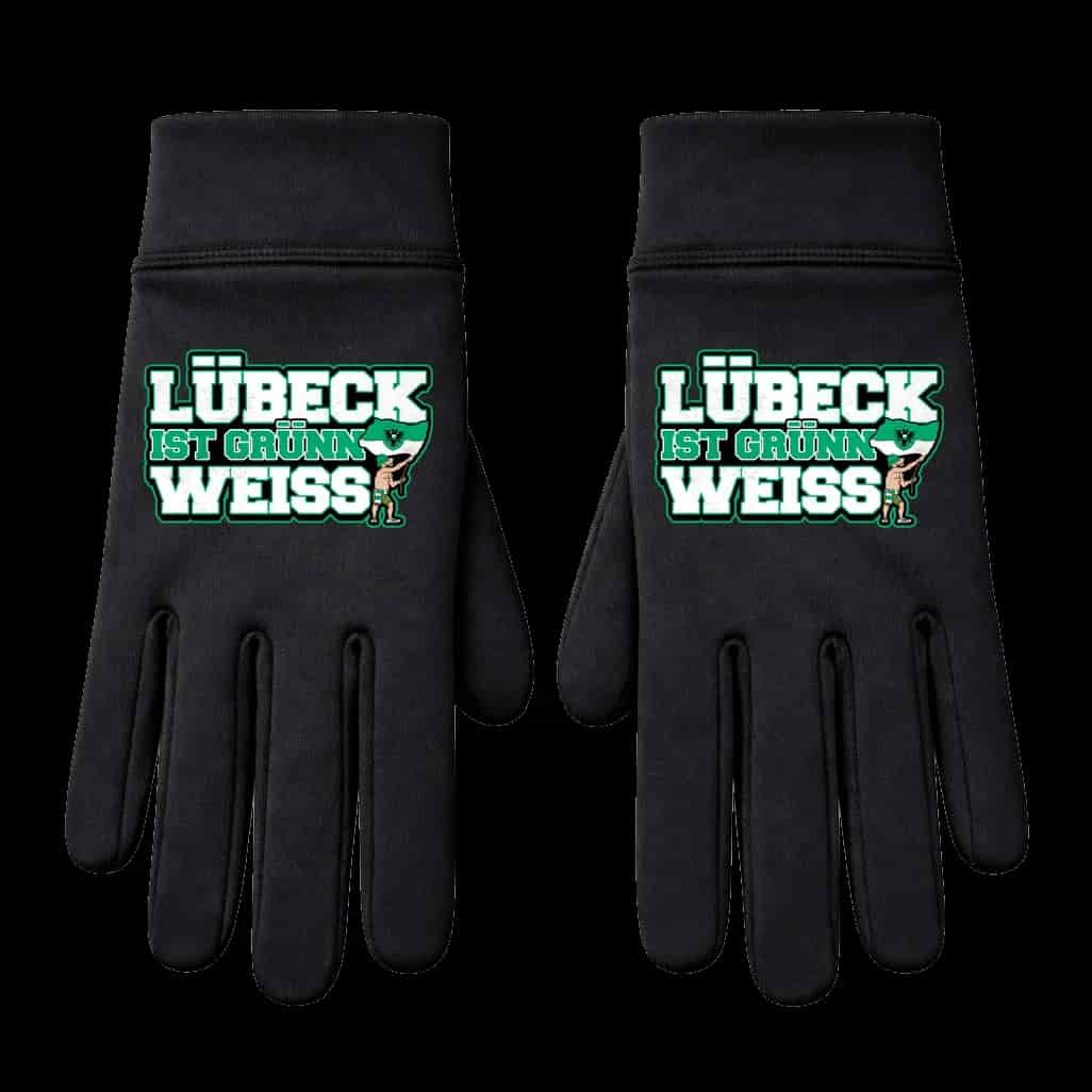 Lübeck ist Grünn weiss Handschuhe