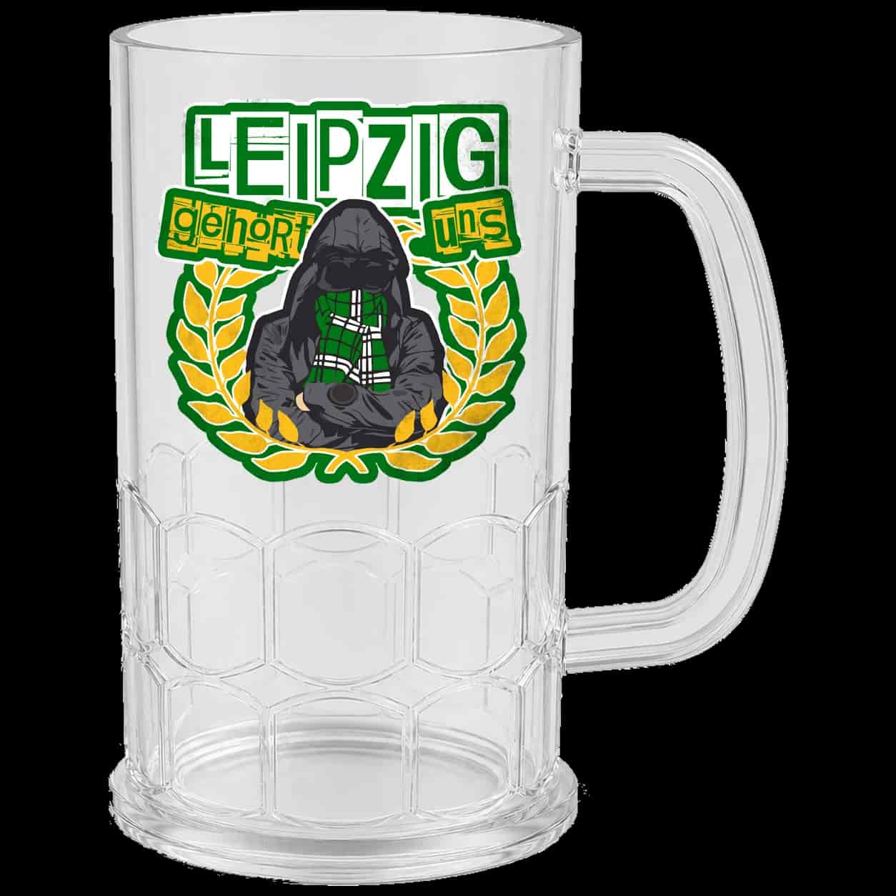 Leipzig gehort uns Bierkrug