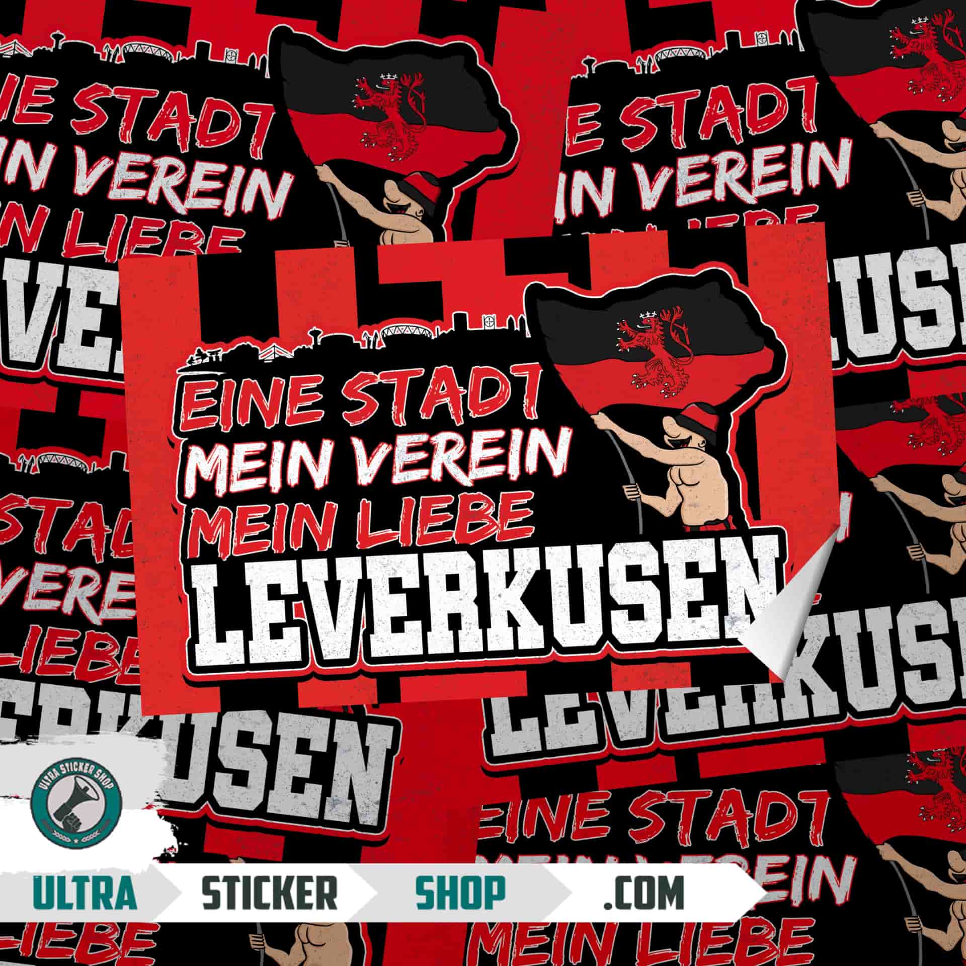 Leverkusen 1904, eine stadt, mein verein, mein liebe Aufkleber