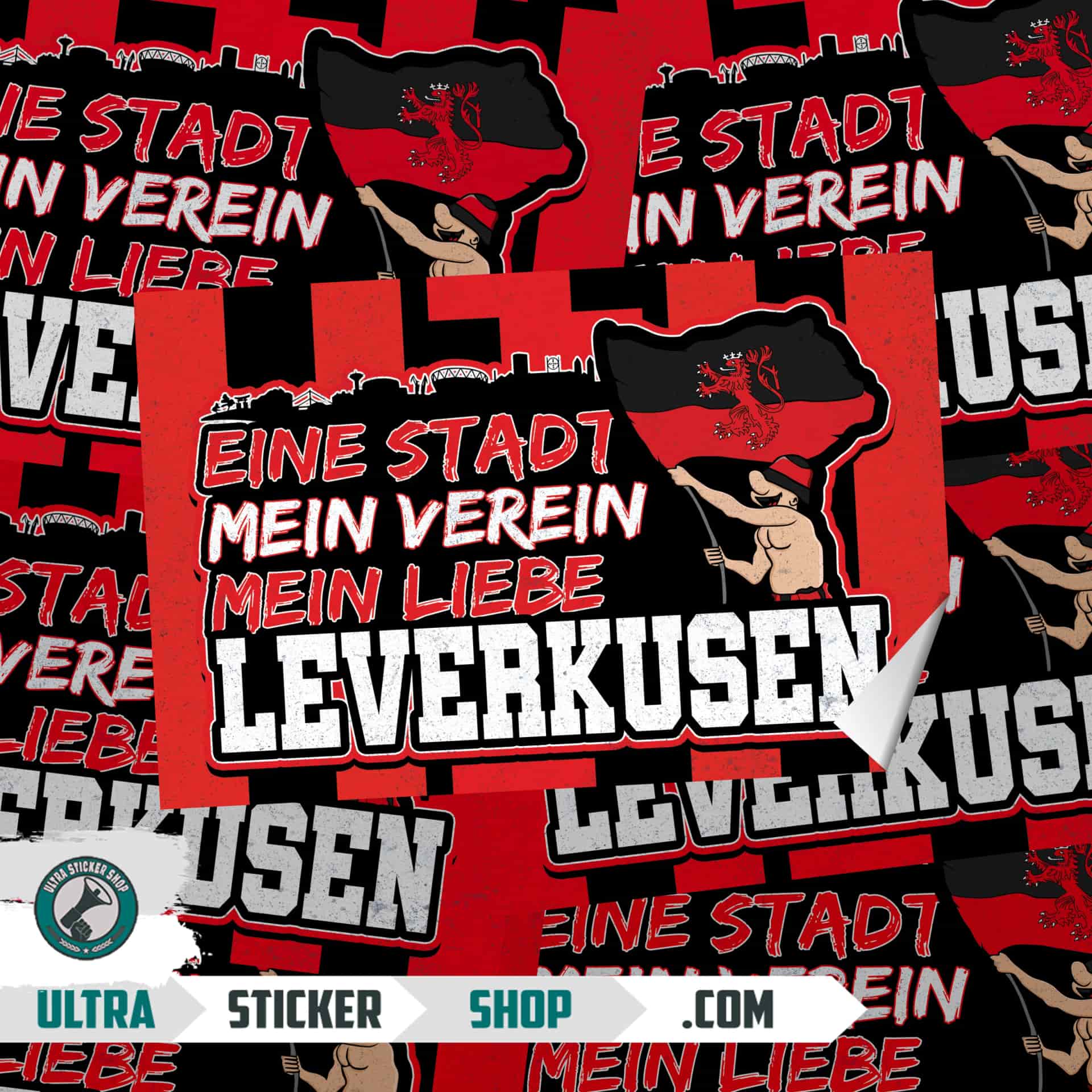 Leverkusen 1904, eine stadt, mein verein, mein liebe Aufkleber