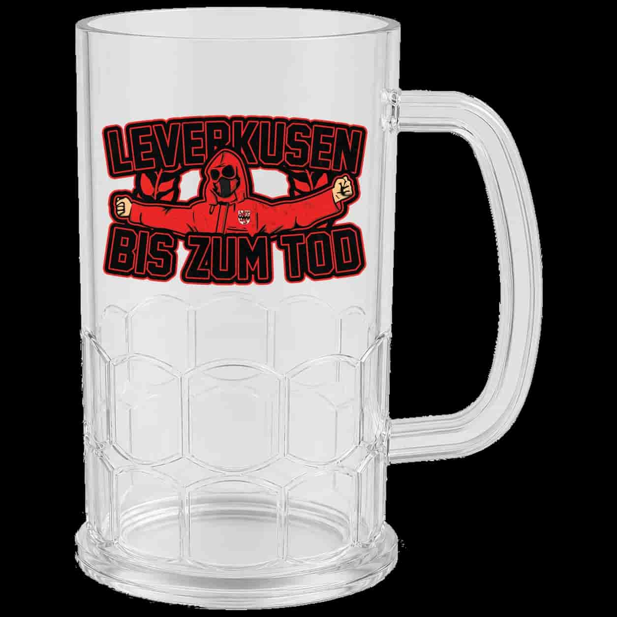 Leverkusen bis zum tod Bierkrug