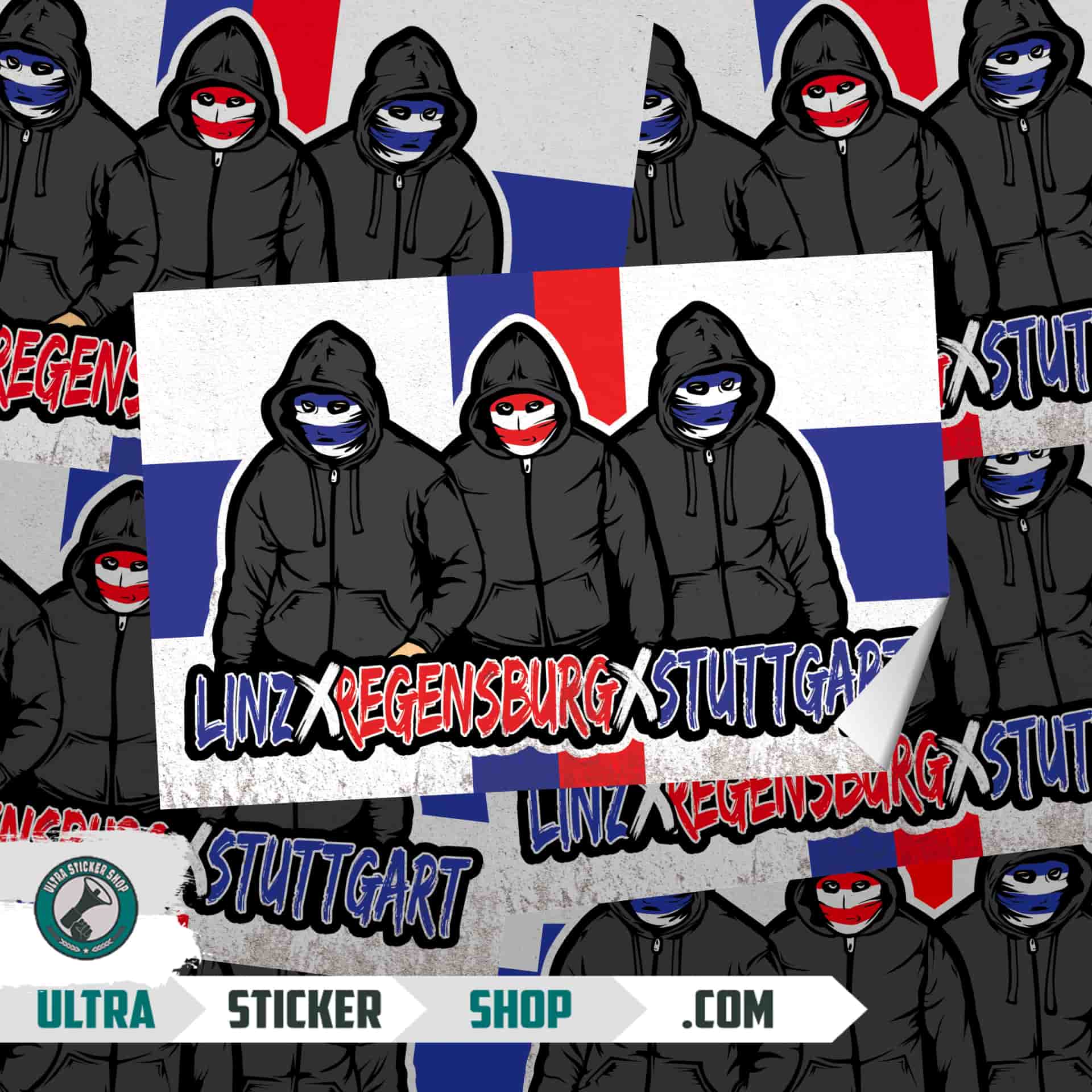 Linz X Regensburg x Stuttgart Aufkleber