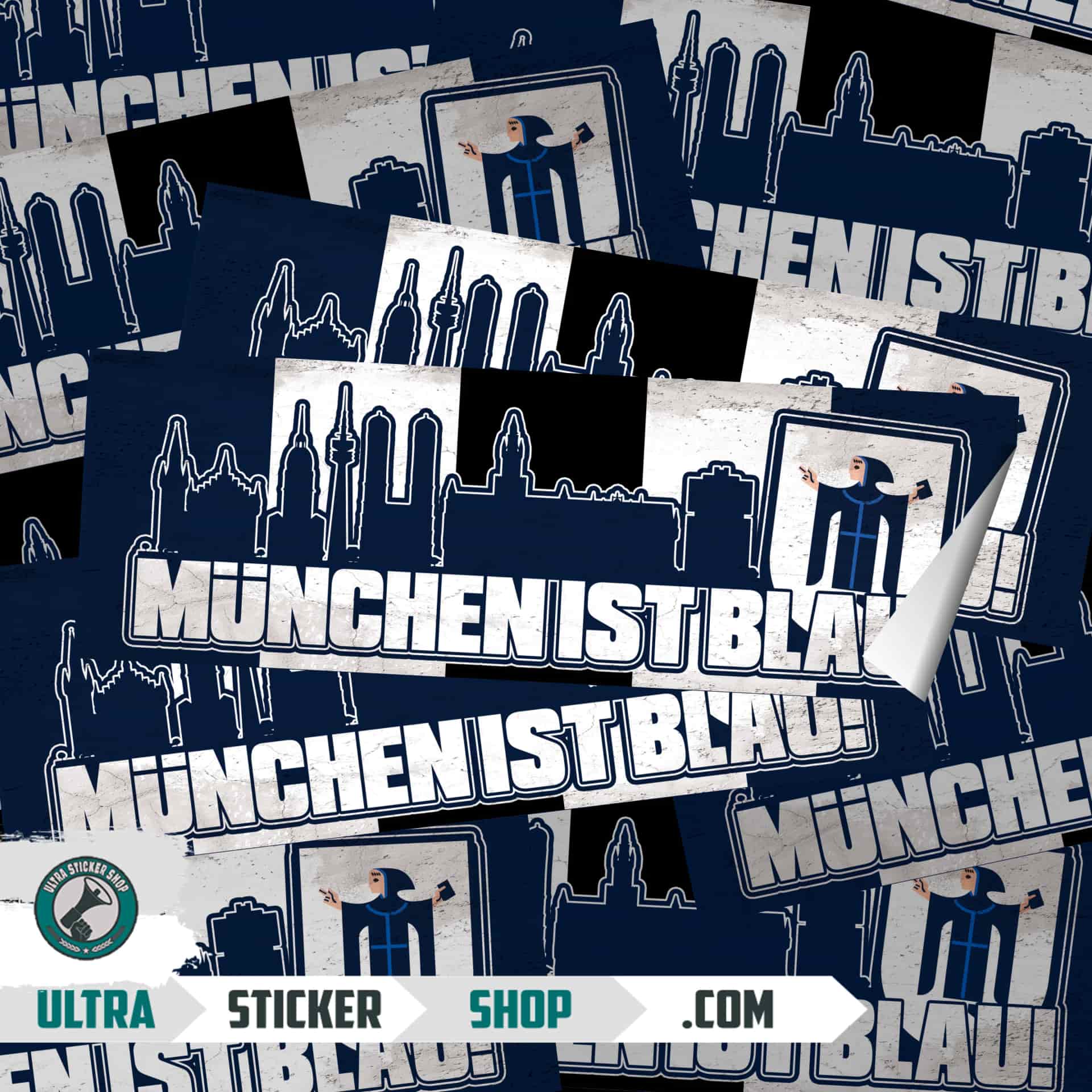 München ist Blau! Aufkleber