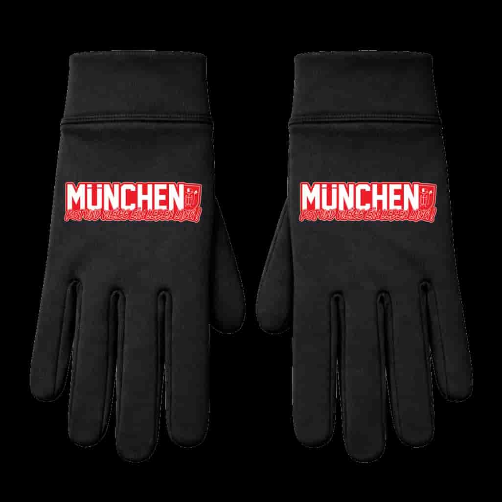 München, rot und weiss ein leben lang Handschuhe