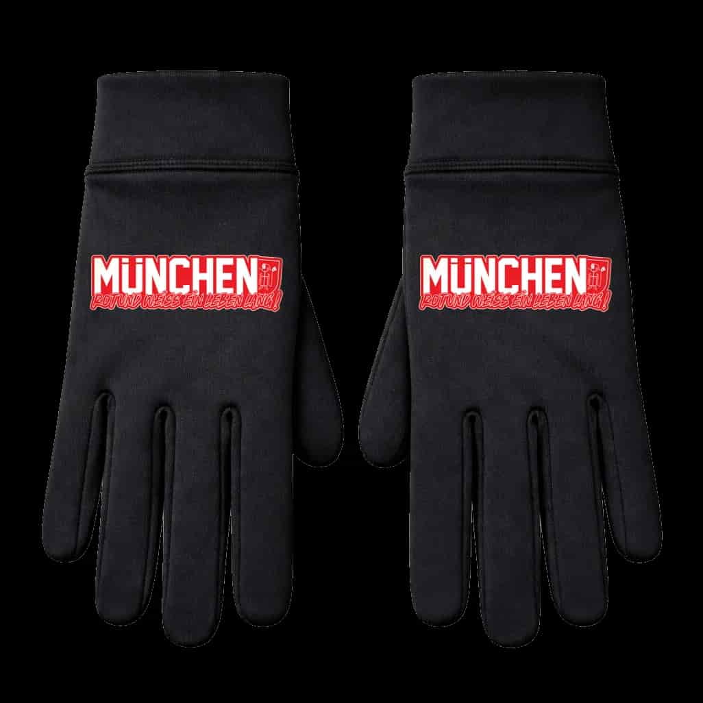 München, rot und weiss ein leben lang Handschuhe