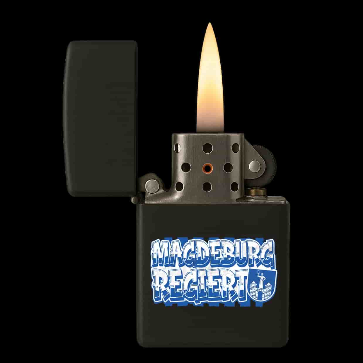Magdeburg regiert Feuerzeug