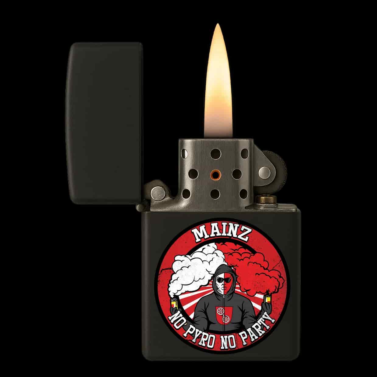 Mainz no pyro no party Feuerzeug