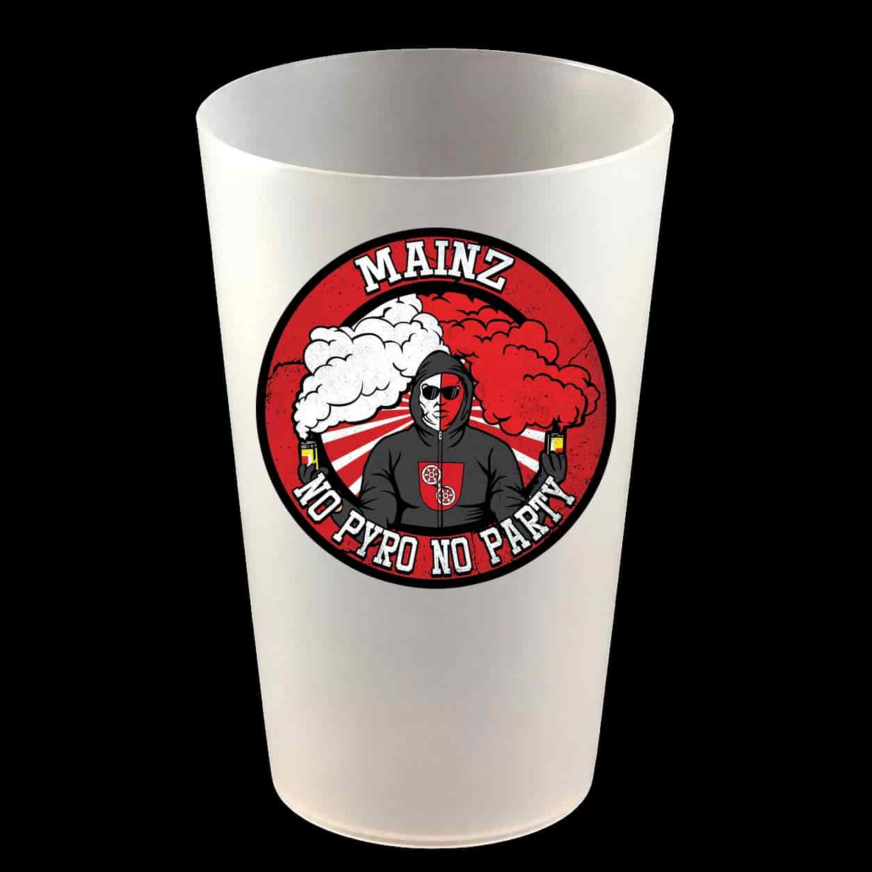Mainz no pyro no party Hartbecher