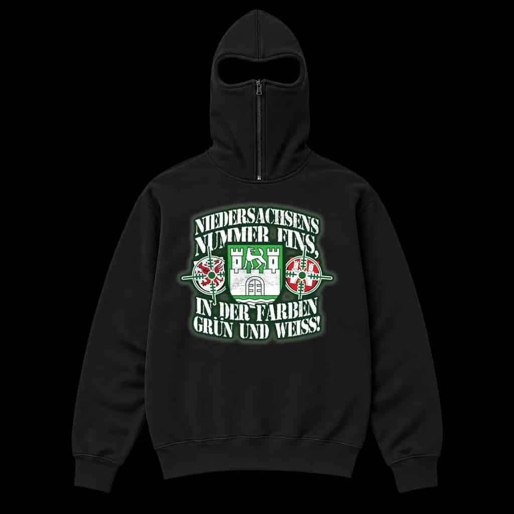 Niedersachsens nummer eins, in den farben grün und weiss Ninja Kapuzenpullover
