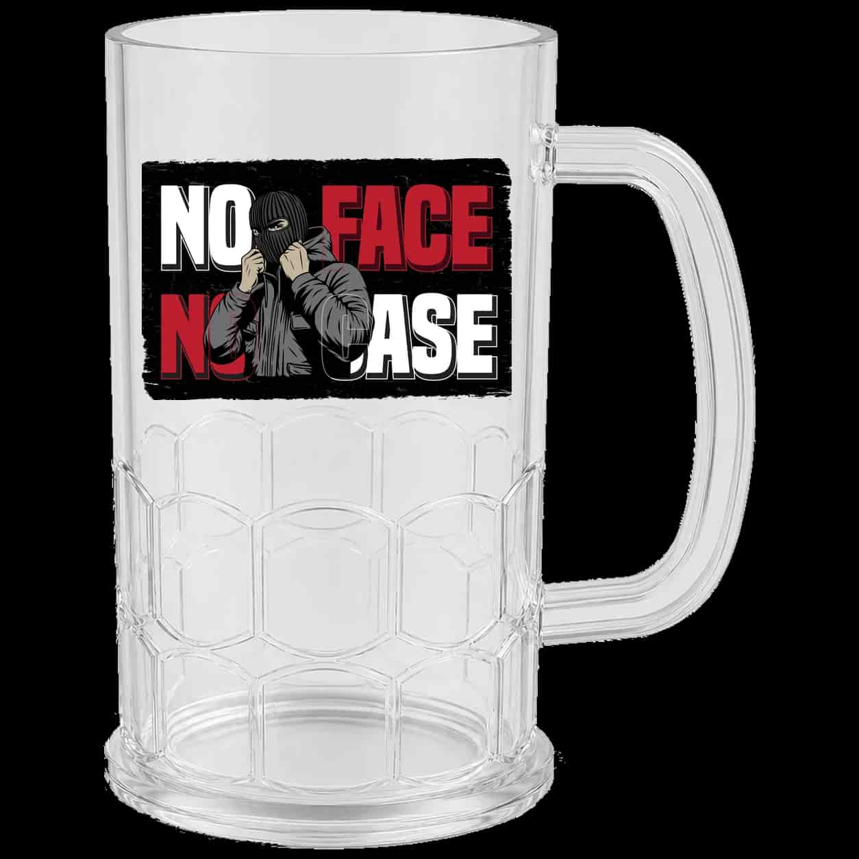 No face no case Bierkrug