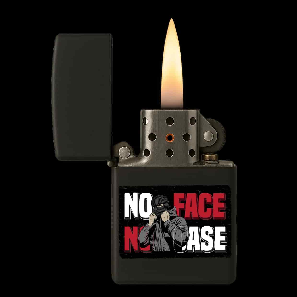 No face no case Feuerzeug