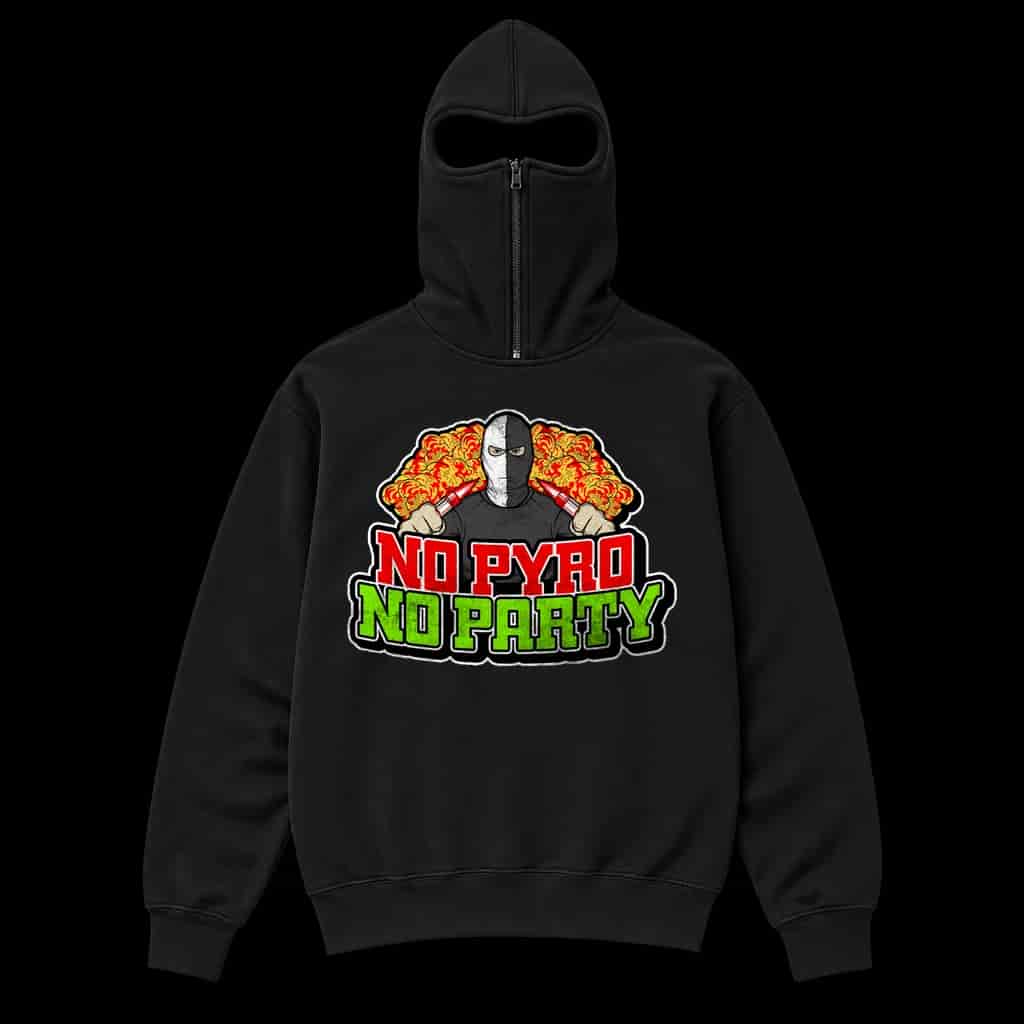 No pyro no party Ninja Kapuzenpullover