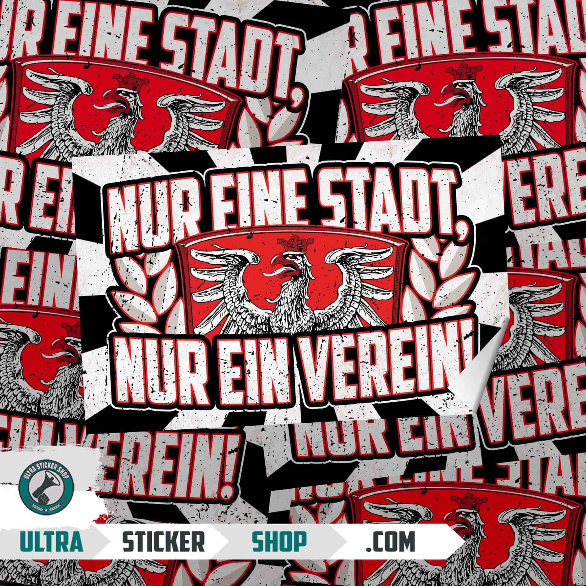 Nur eine stadt, Nur ein verein Aufkleber