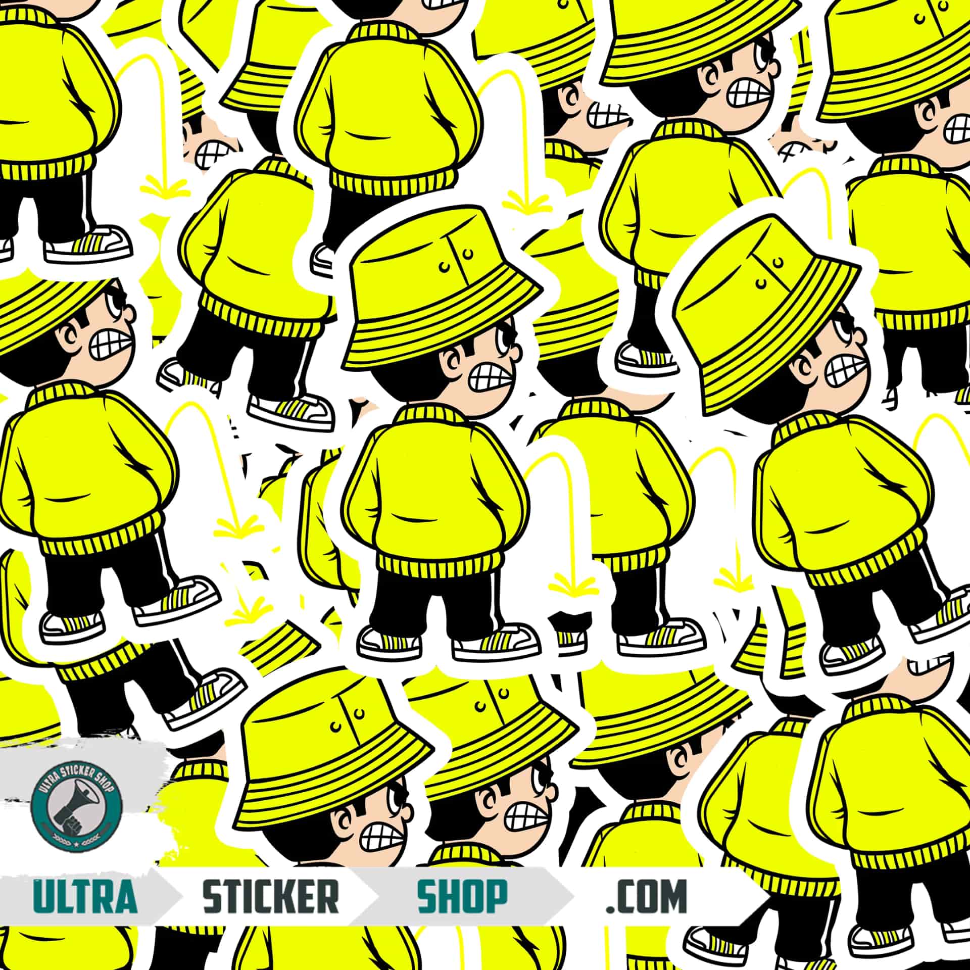 Pee kid yellow Aufkleber