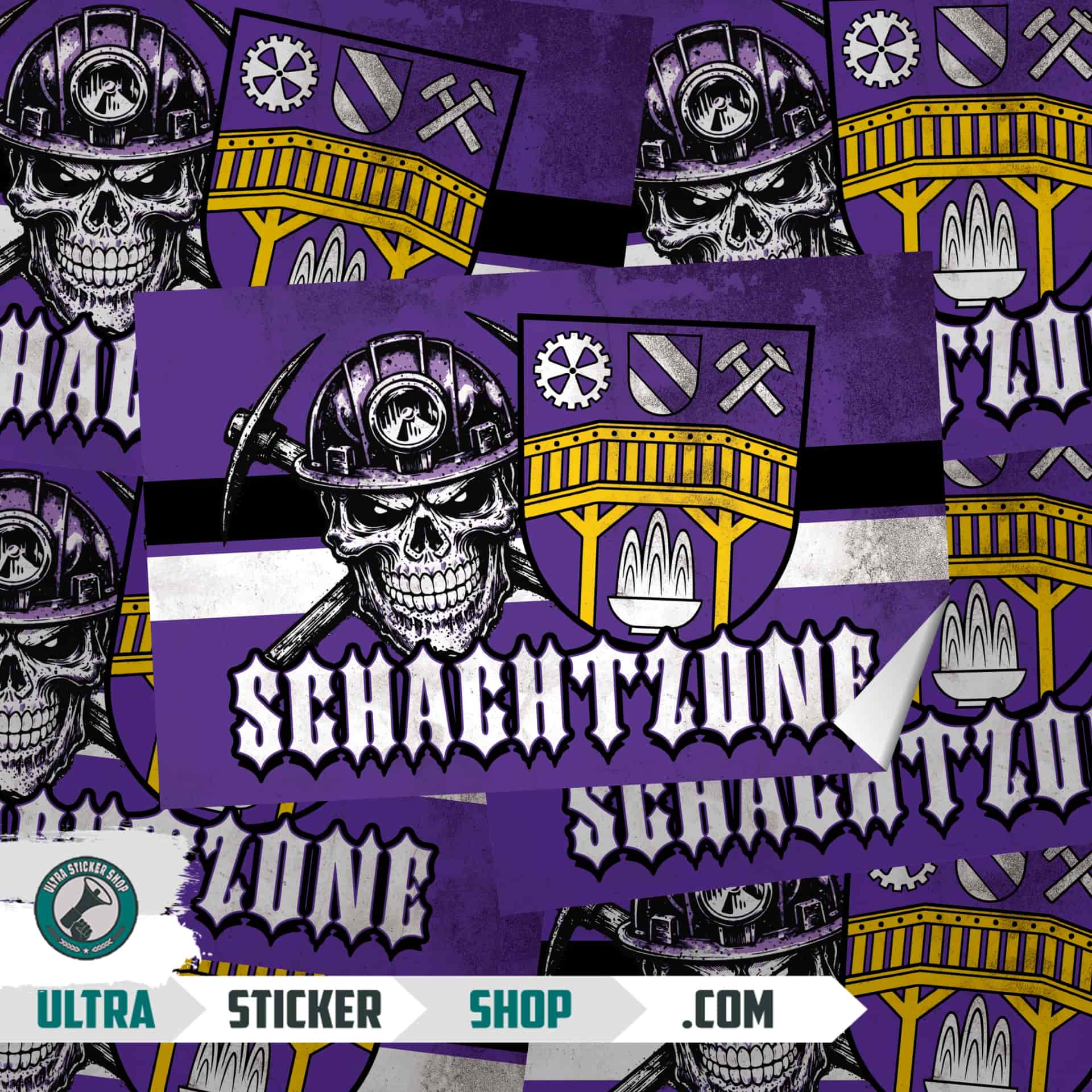 Schachtzone Aufkleber
