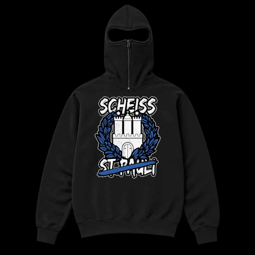 Scheiss St Pauli Ninja Kapuzenpullover