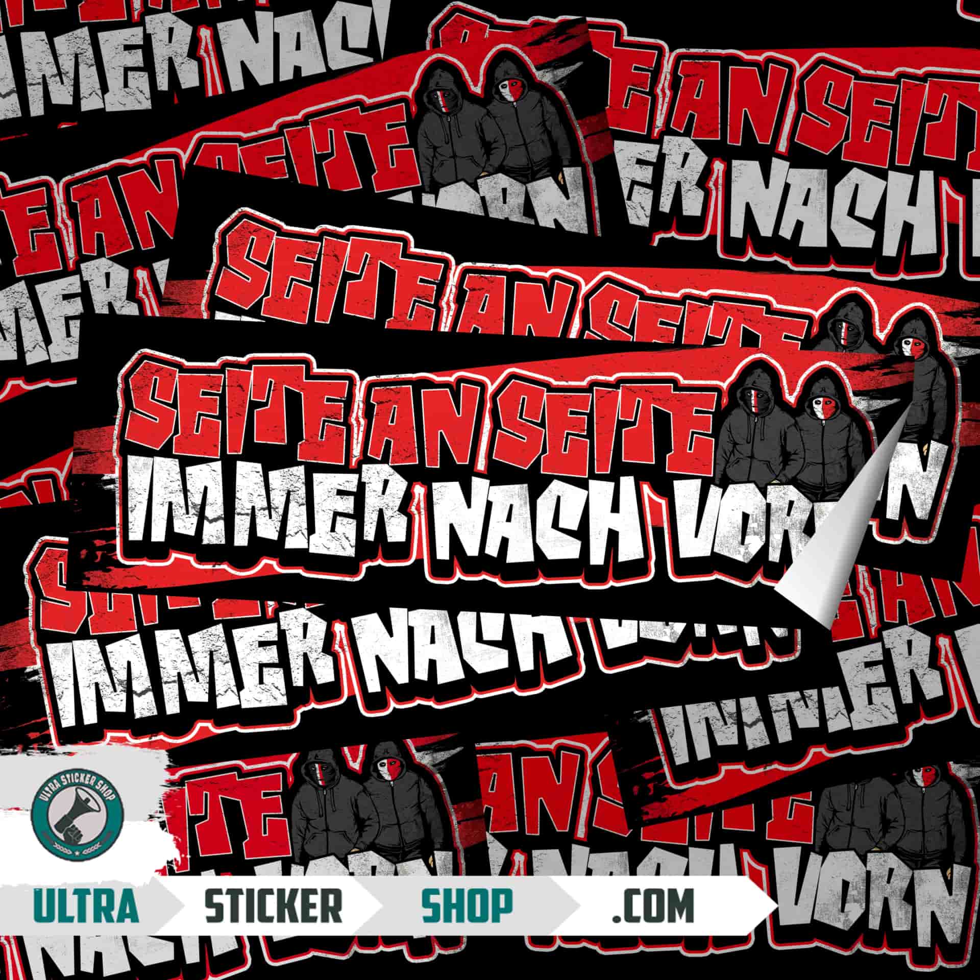 seite an Seite immer nach vorn Aufkleber