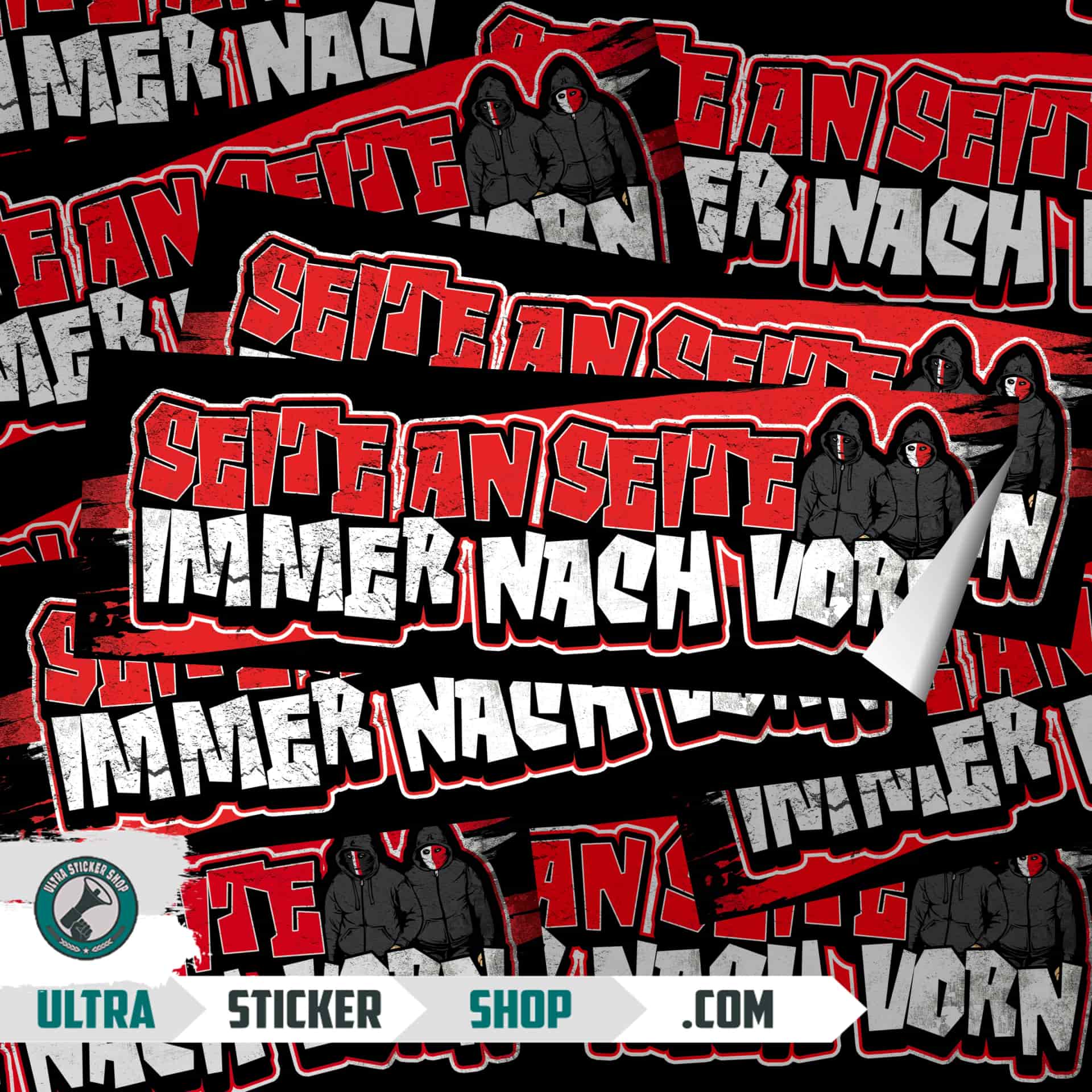 seite an Seite immer nach vorn Aufkleber