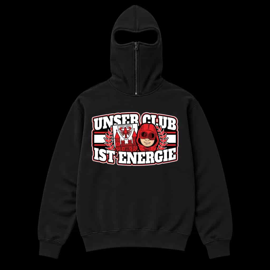 Unser Club ist Energie Ninja Kapuzenpullover