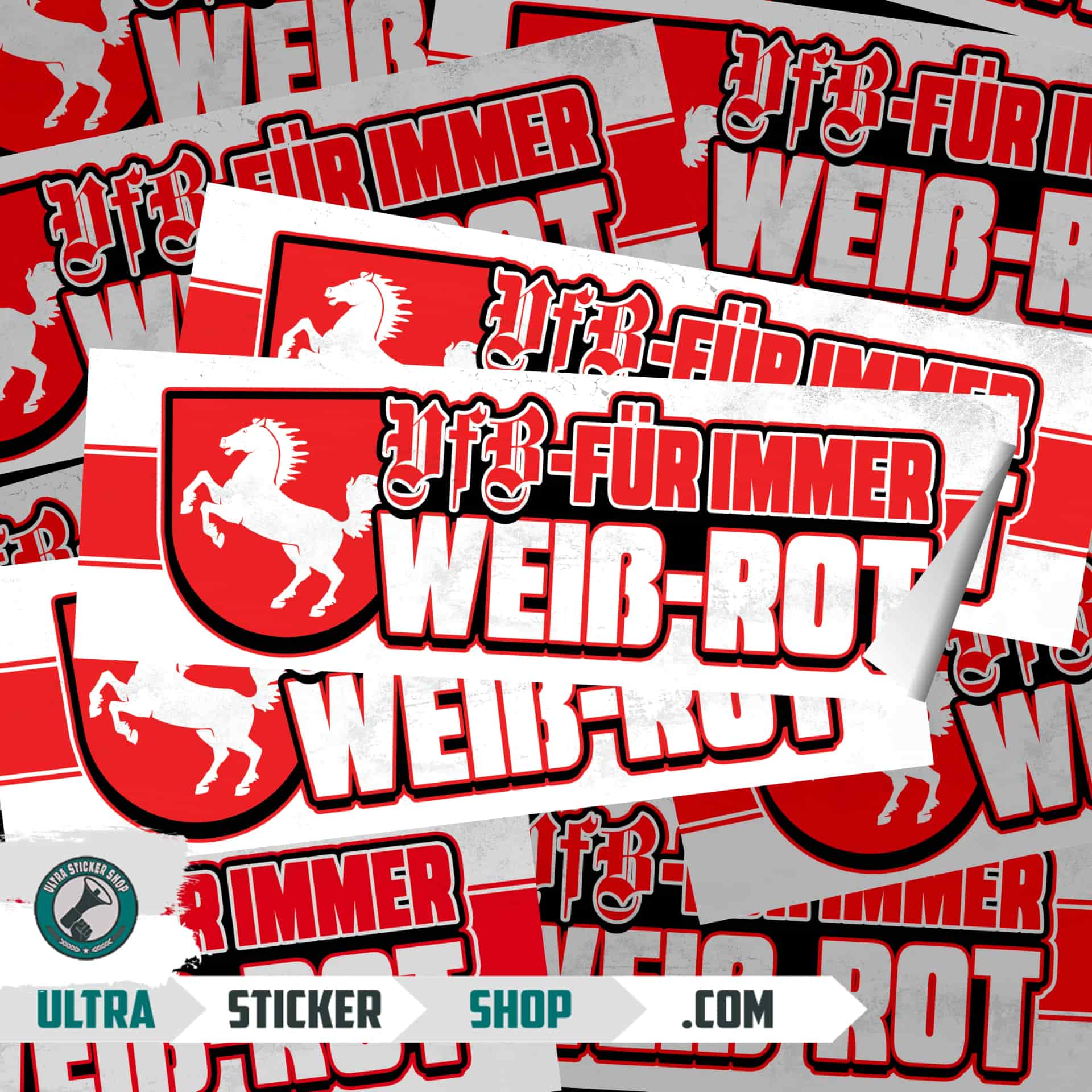 VfB – Für immer weiß-rot Aufkleber