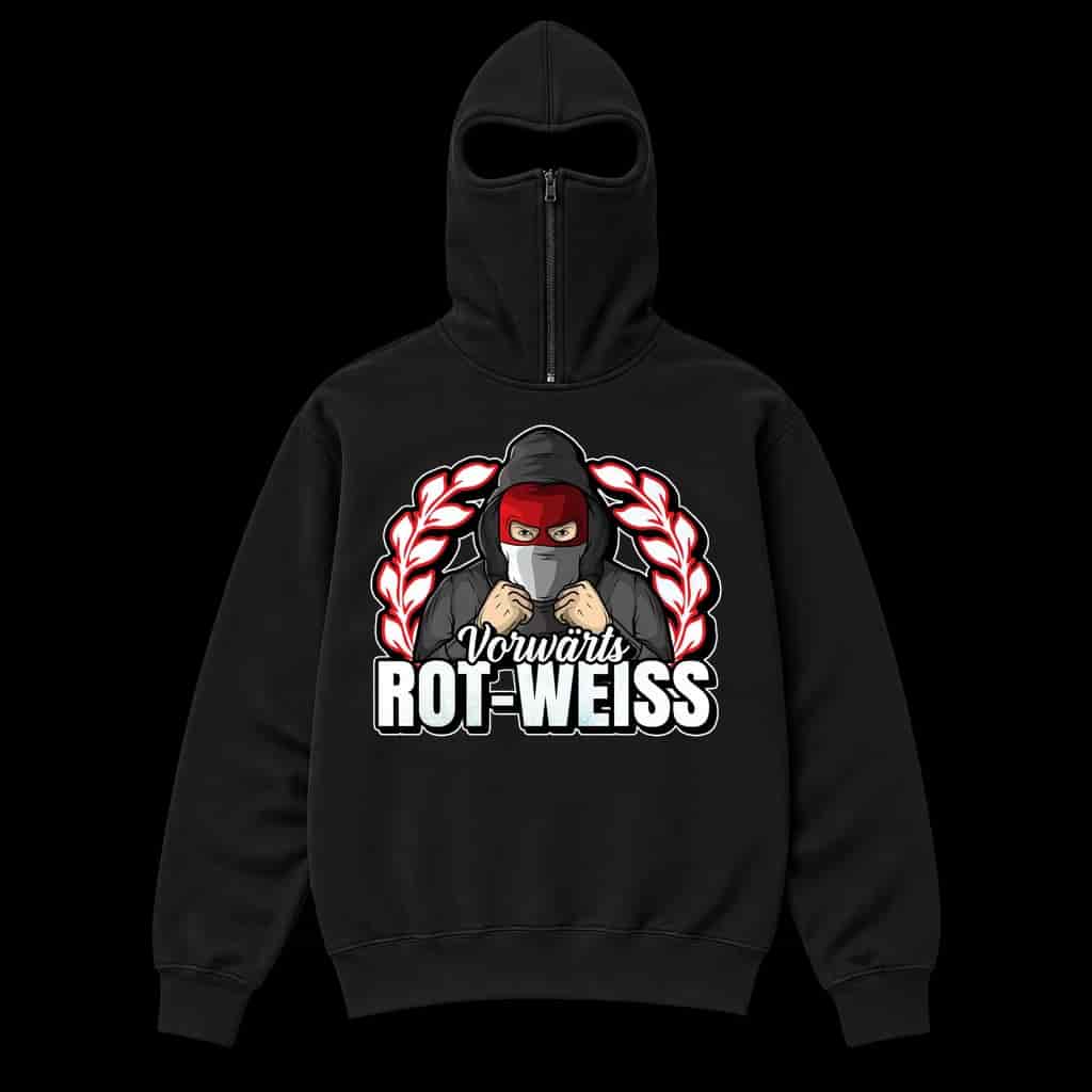 Vorwärts Rot-Weiss Ninja Kapuzenpullover